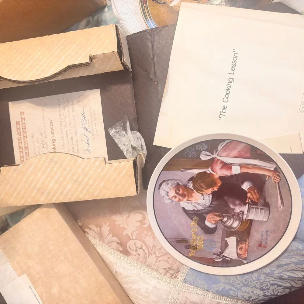 The Bradford Exchange Norman Rockwell Collector Plate Original Box Vintage 1980s
